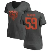 Women's Chicago Bears ＃59 Carson Taylor Ash One Color T-Shirt